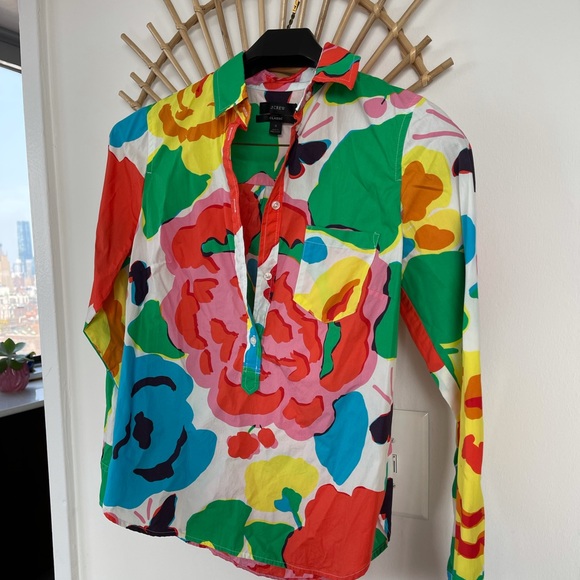 J Crew Cotton poplin classic popover - SIZE 4 - Picture 2 of 4